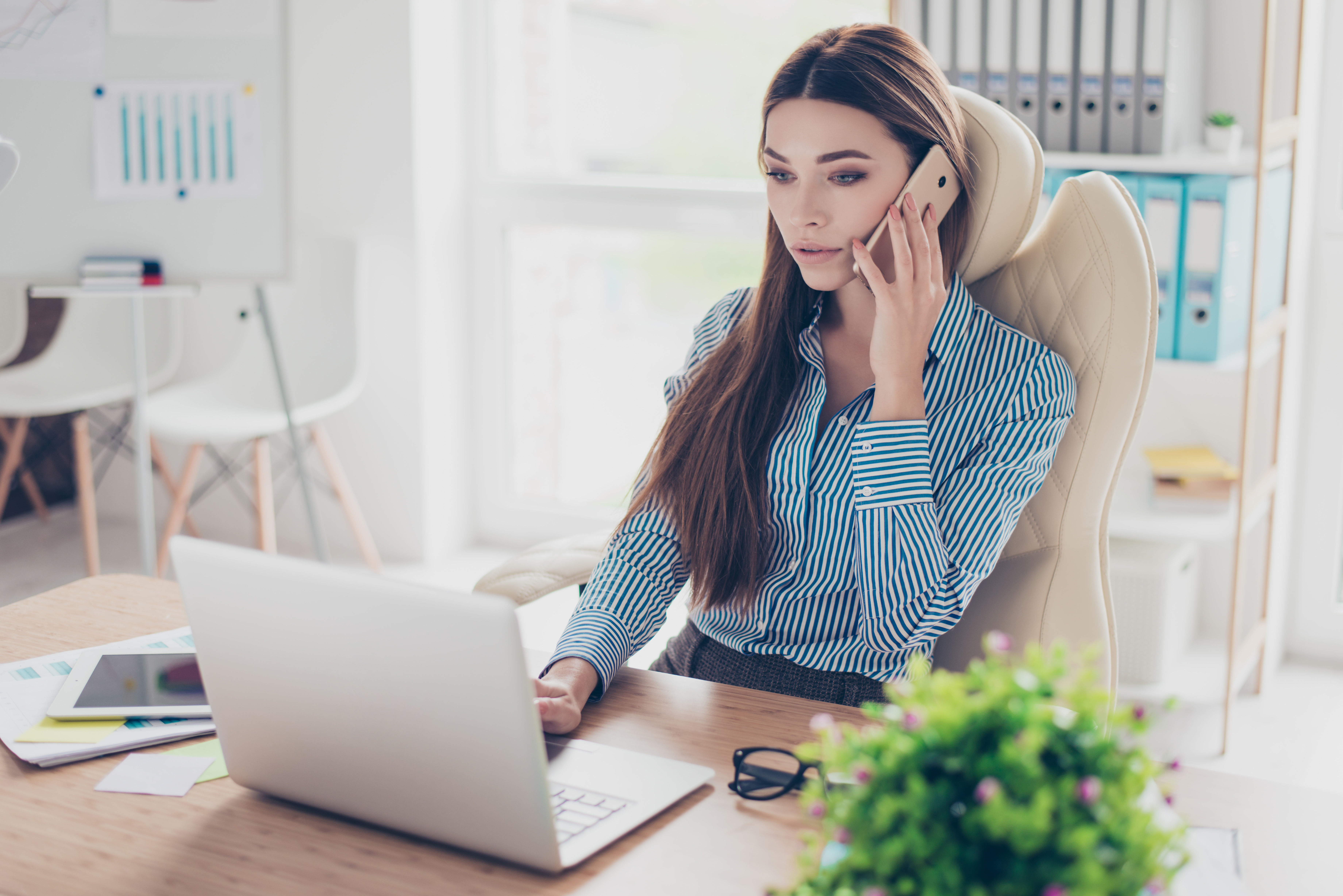 Woman on Computer Woman on Computer